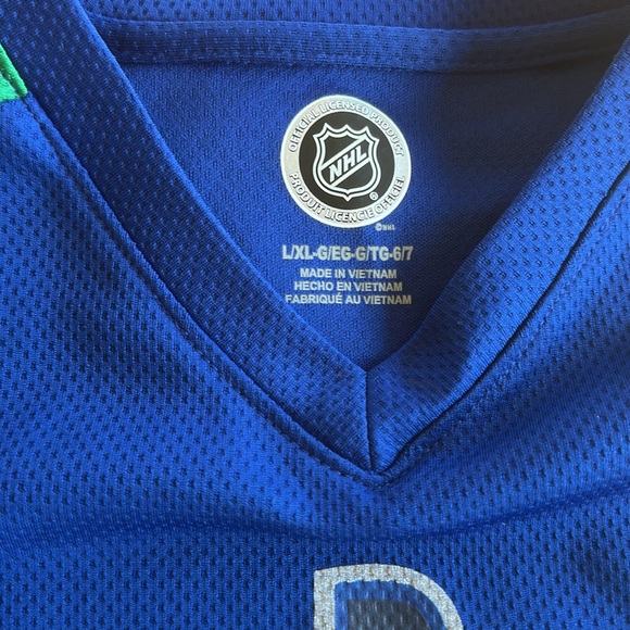 Kids Blue and Green NHL Hockey Jersey - Picture 3 of 6